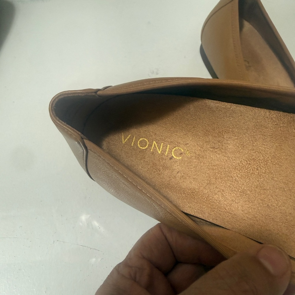 Leather ballet flats,Vionic Amorie Skimmers in new conditions orthopedic comfort - Picture 10 of 16